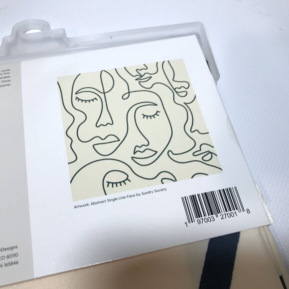 Abstract Art Shower Curtain Minimalist Faces Society6 - Picture 6 of 7